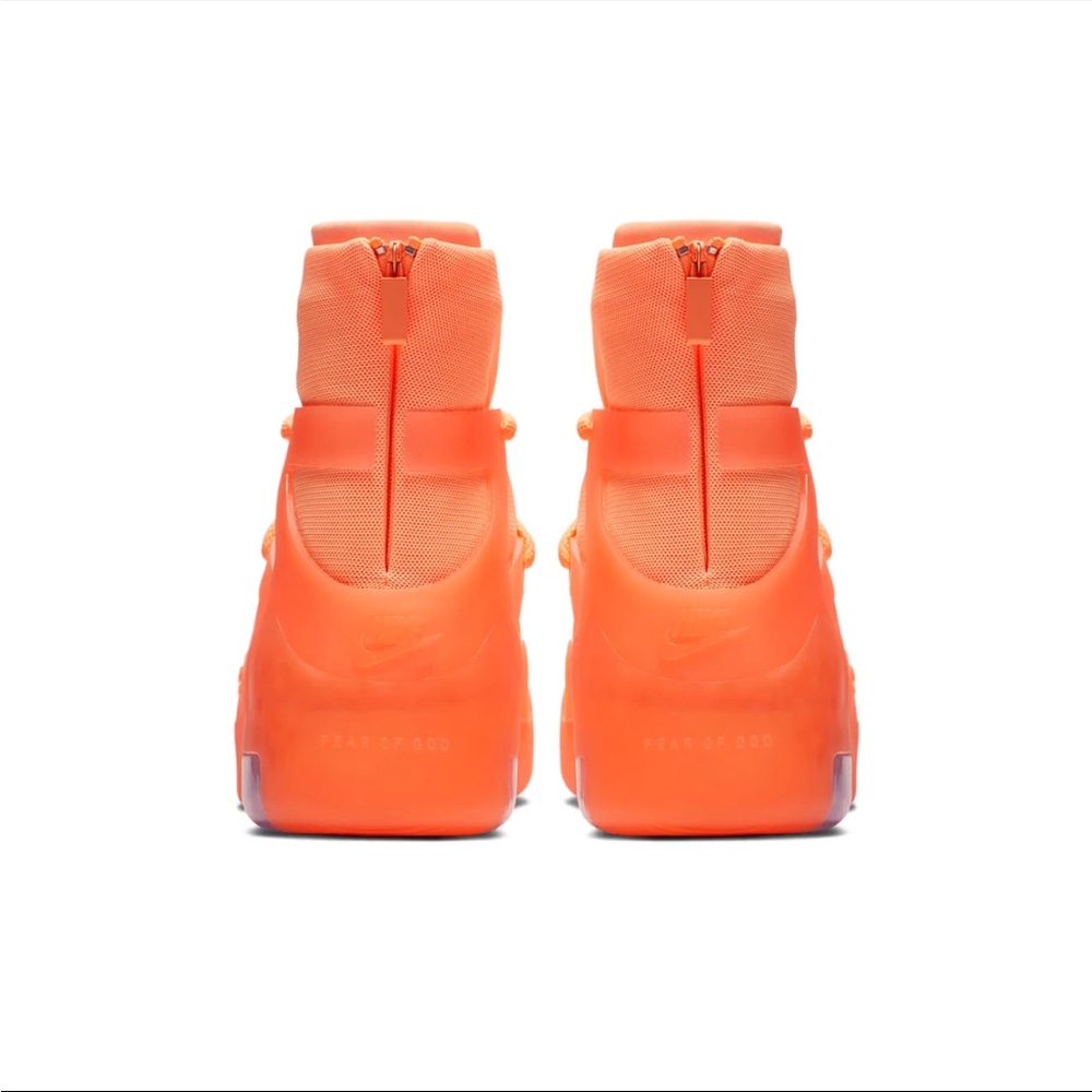 Size 8 - Nike Air Fear Of God 1 Orange Pulse Good Condition No Box - Picture 3 of 14